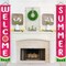 Welcome Summer Door Banner Watermelon Porch Banners Sign Sweet Pink Summer Sunshine Front Door Hanging Decor Banner for Seasonal Home Hawaii Tropical Party Outdoor Decorations